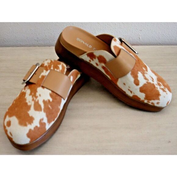 Donald Pliner Women's Sz 7M Natural Tan Fiona Leather Upper Slip-On Clogs $198 - Picture 3 of 8
